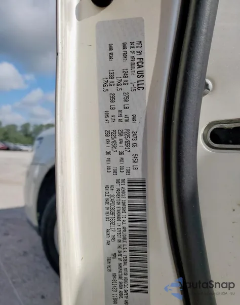 2015 Dodge Journey Sxt z USA, uszkodzony, nr VIN 3C4PDCBG9FT632117